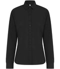 Henbury Lds L/S Cotton Feel Coolplus Shirt