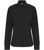 Henbury Lds L/S Cotton Feel Coolplus Shirt
