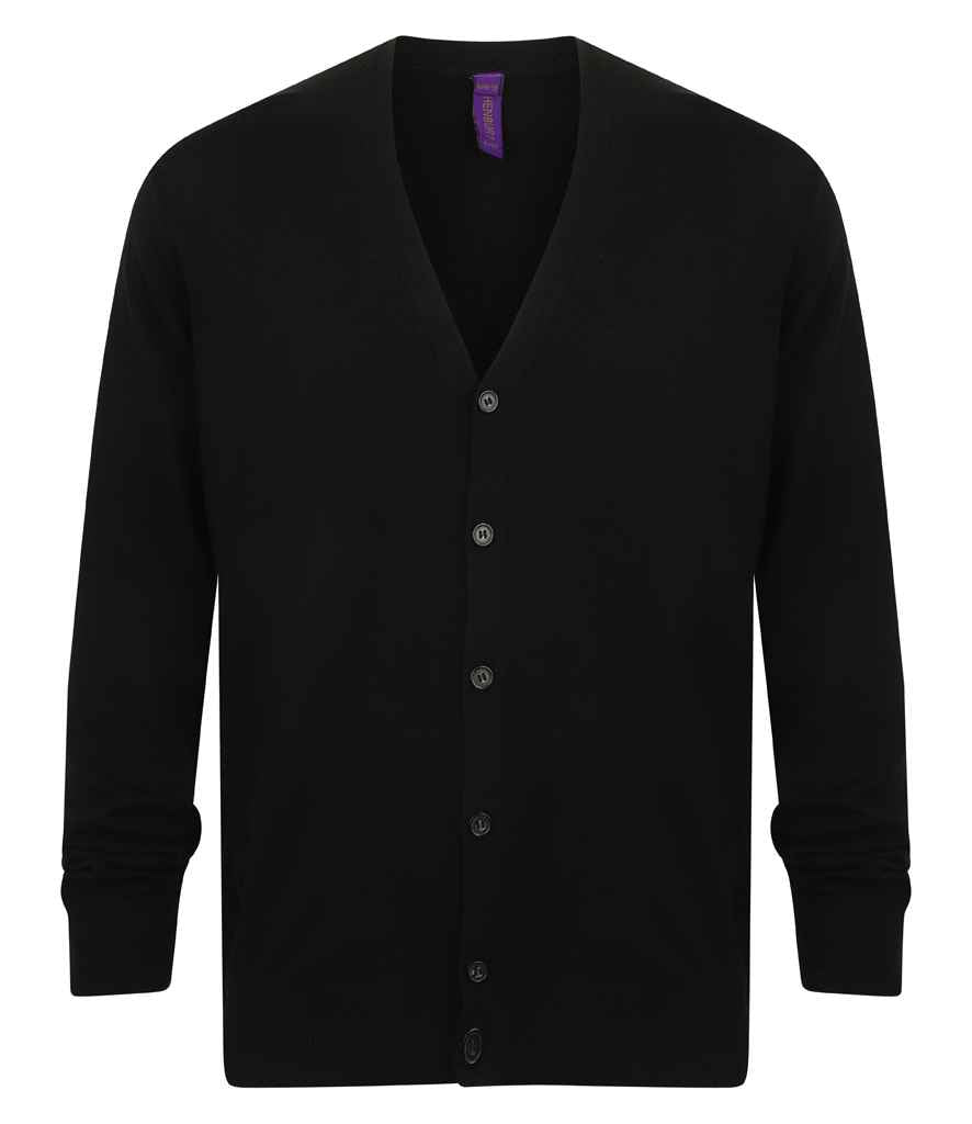 Henbury V Nk Button Cardigan
