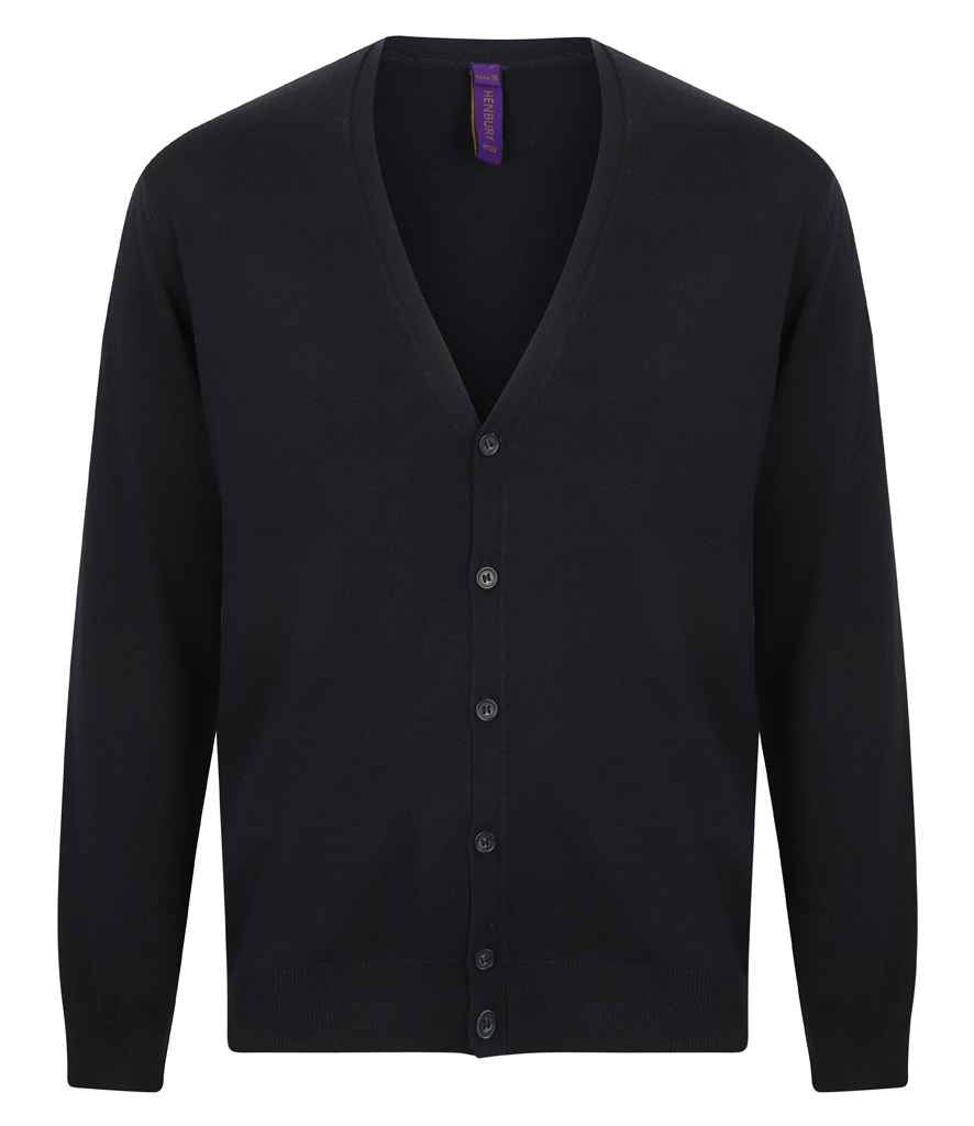 Henbury V Nk Button Cardigan