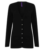 Henbury Lds V Button Cardigan