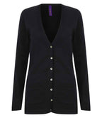 Henbury Lds V Button Cardigan