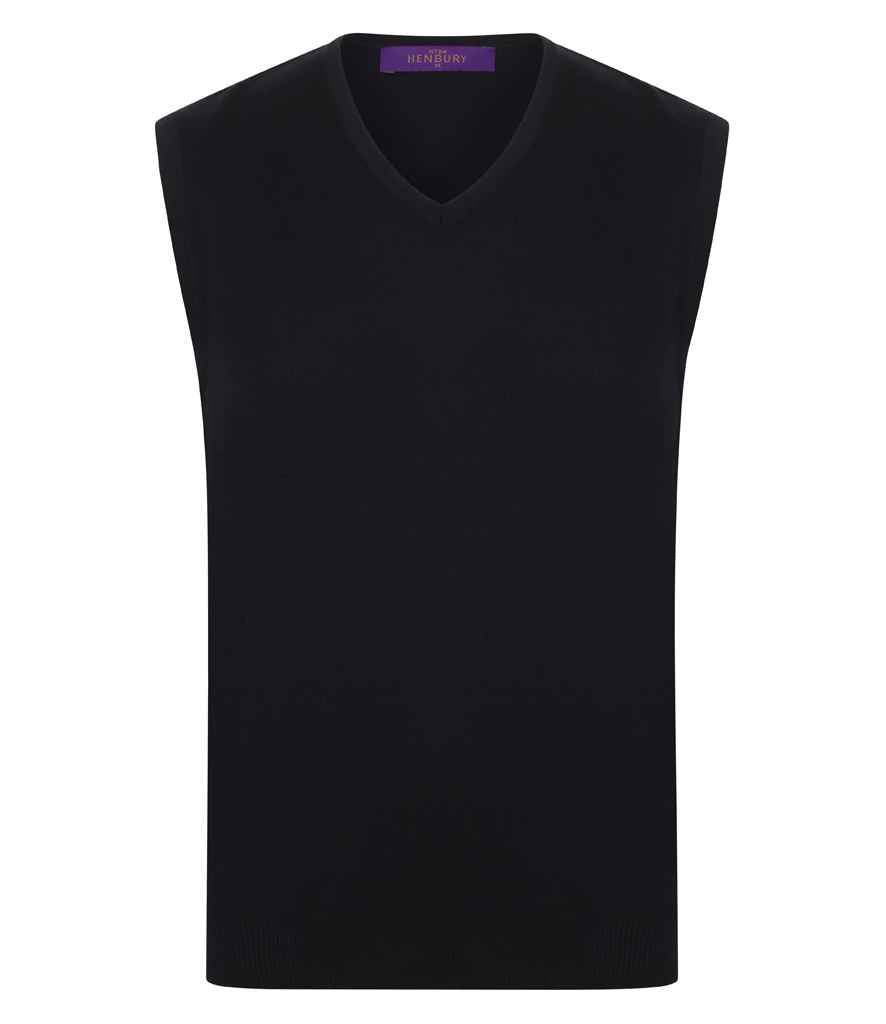 Henbury Sleeveless V Nk Sweater