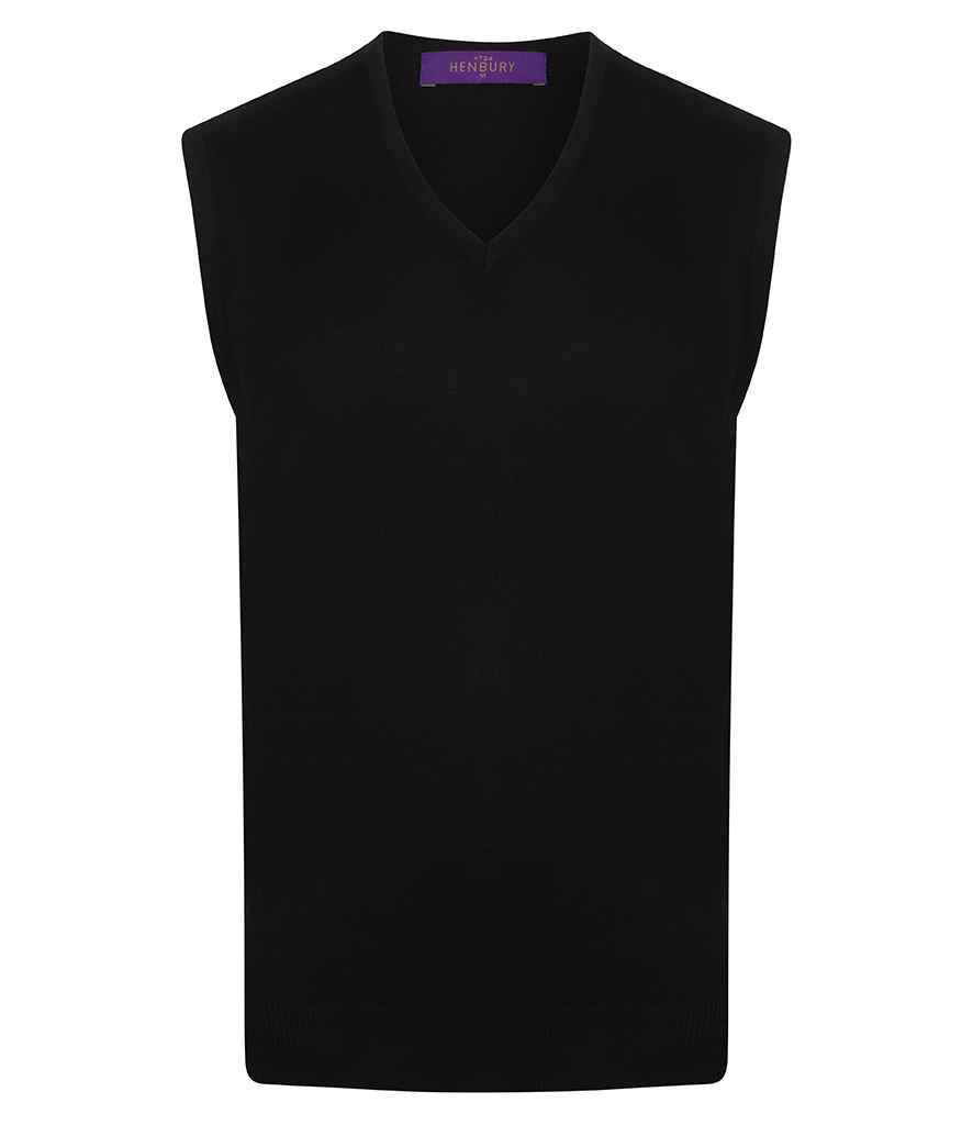 Henbury Sleeveless V Nk Sweater