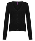 Henbury Lds V Neck Cardigan