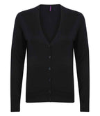 Henbury Lds V Neck Cardigan