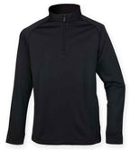 Henbury Zip Nk Top Wicking Finish