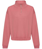 AWDis Womens Crop. 1/4 Zip Sweat