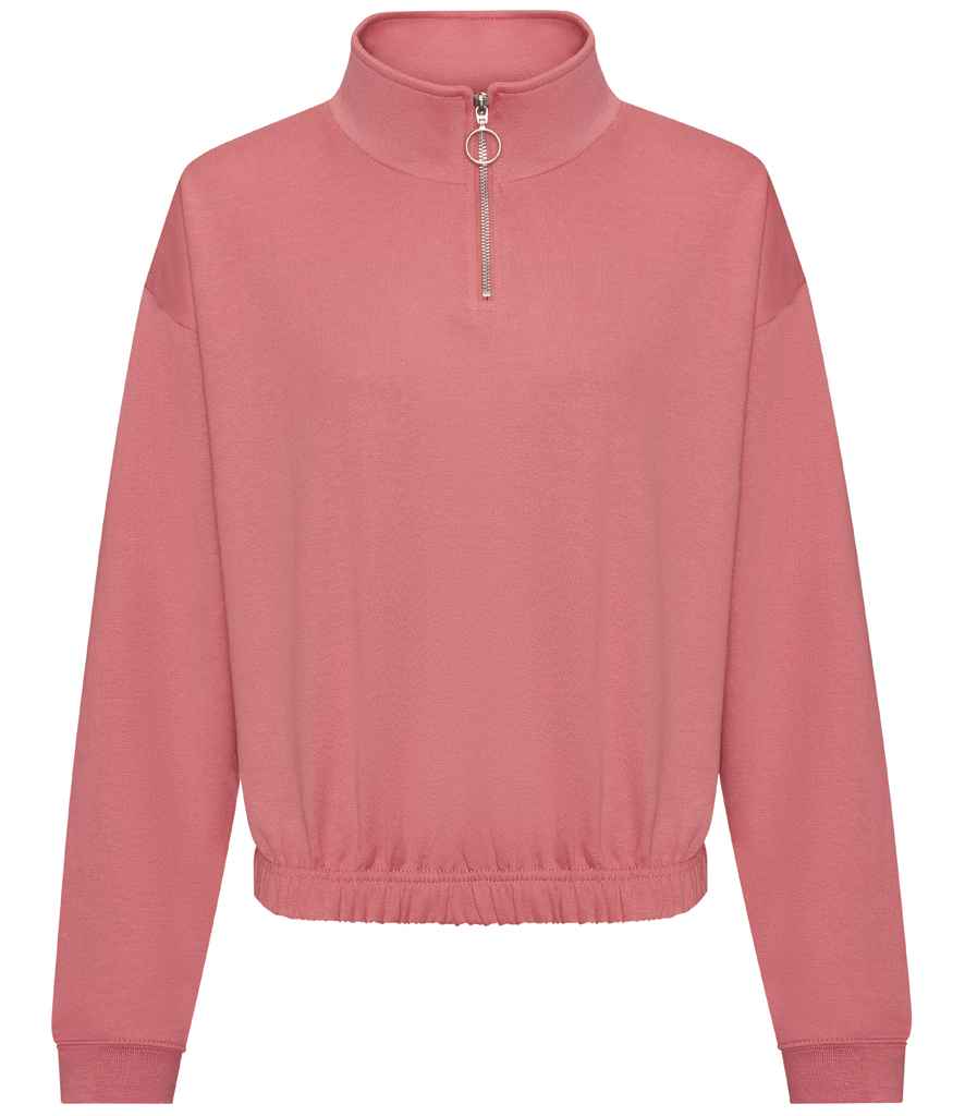 AWDis Womens Crop. 1/4 Zip Sweat
