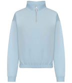 AWDis Womens Crop. 1/4 Zip Sweat