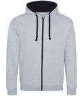JH053 Heather Grey/New French Navy Front