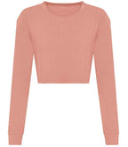 AWDis Womens L/S Cropped T