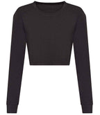 AWDis Womens L/S Cropped T
