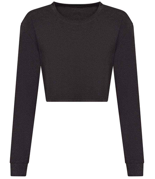 AWDis Womens L/S Cropped T