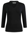 Kust. Kit Lds R/F Mand. Collar Top 3/4 Slv