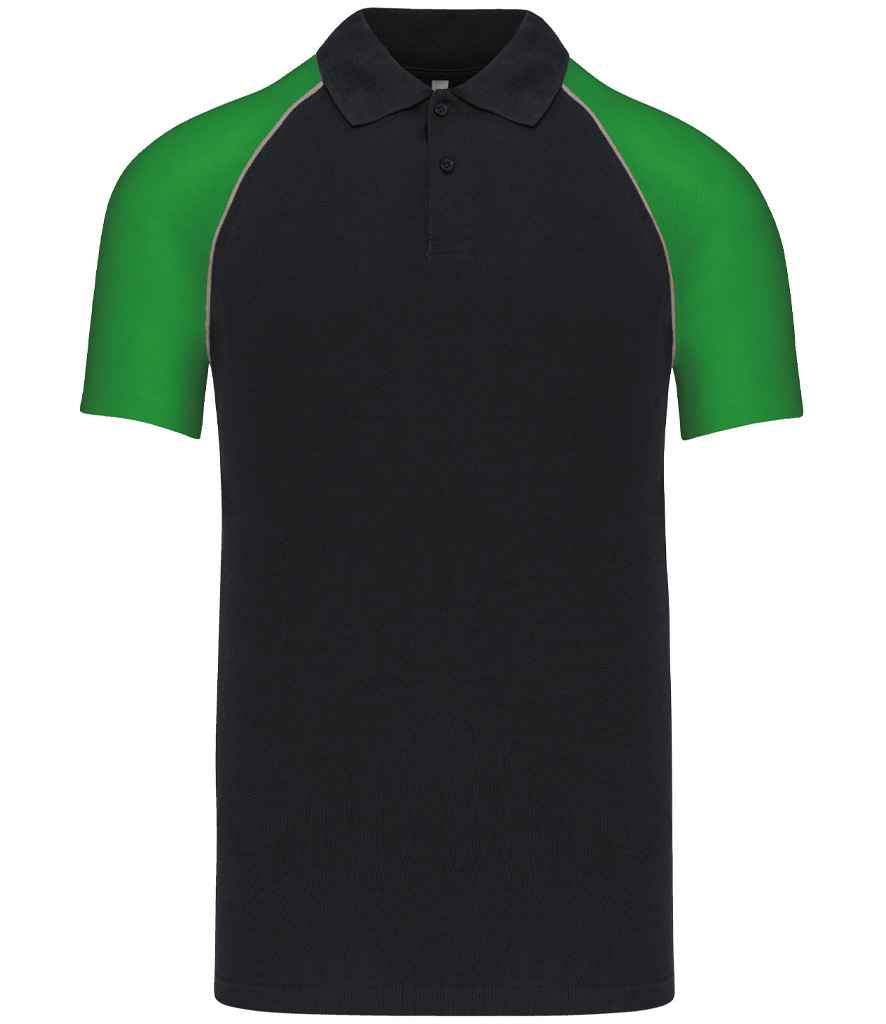 Kariban Baseball Pique Polo