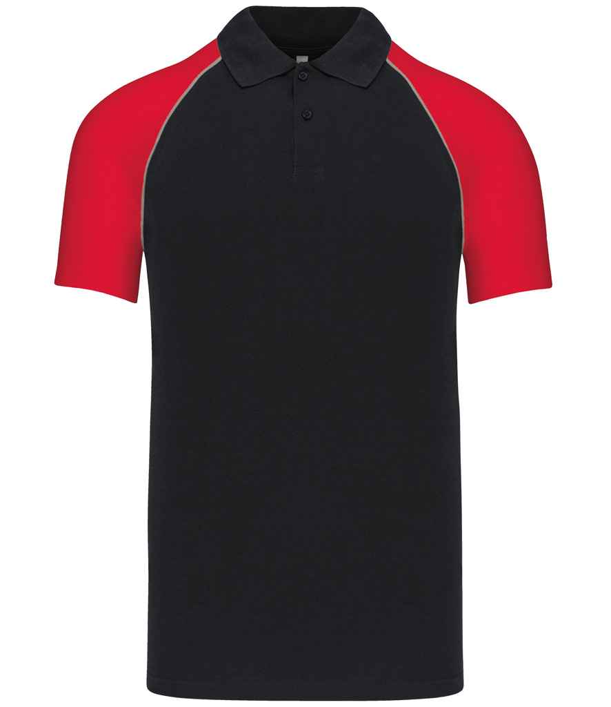 Kariban Baseball Pique Polo