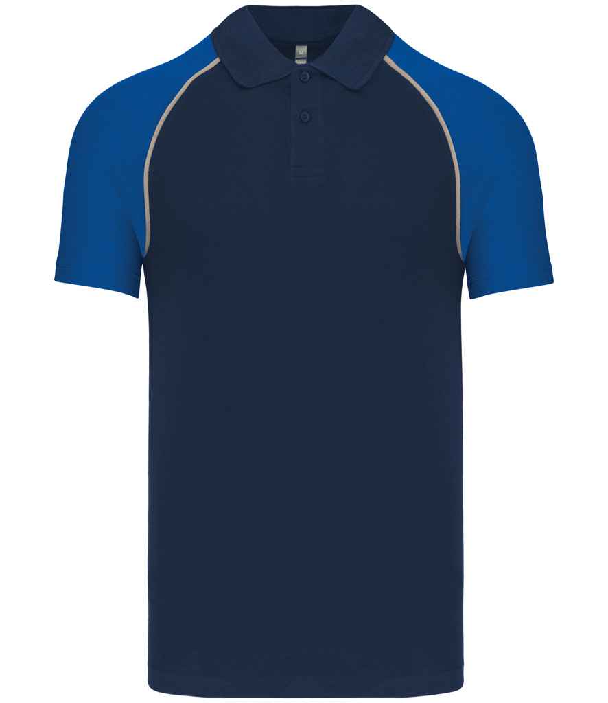 Kariban Baseball Pique Polo
