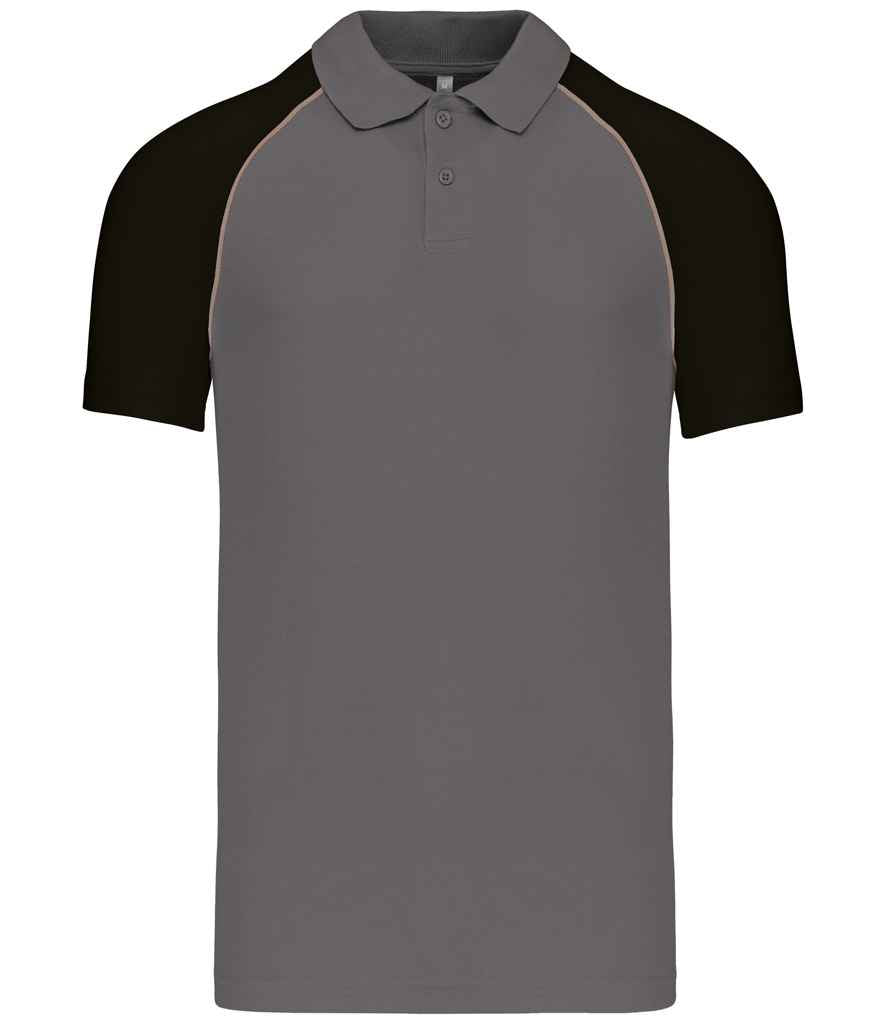 Kariban Baseball Pique Polo
