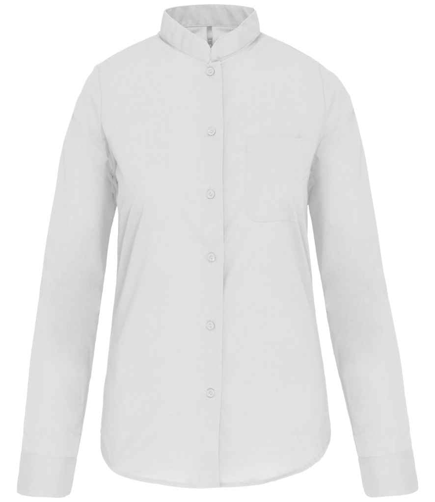 Kariban Lds L/S Mandarin Collar Shirt
