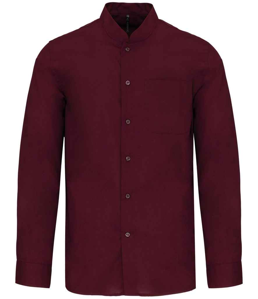 Kariban L/S Mandarin Collar Shirt