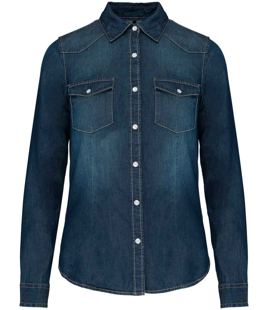 Kariban Lds L/S Denim Shirt