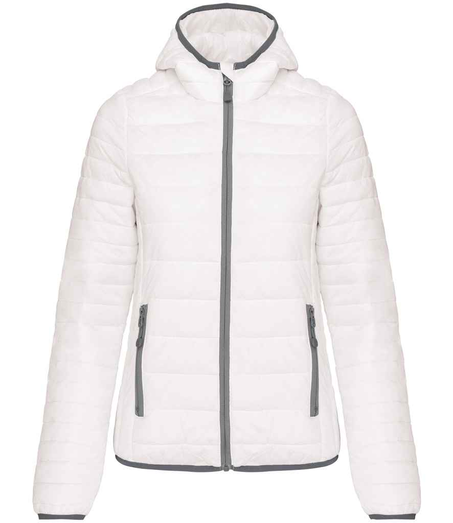 Kariban Lds L/Weight Hood. Down Jkt