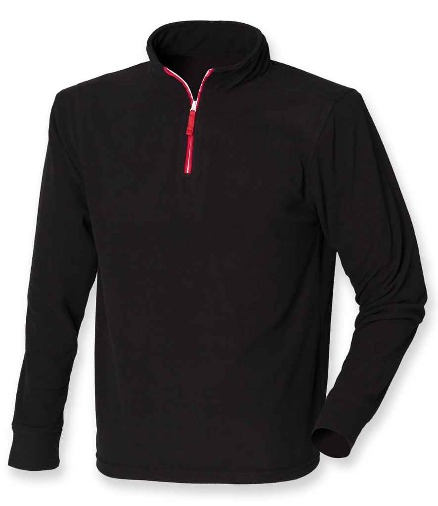 F/Hales L/S Piped Zip Neck Fleece