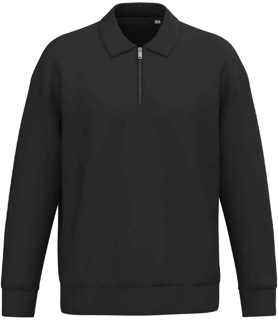 Nat. Spirit Unisex 1/4 Zip Sweat with Polo Collar