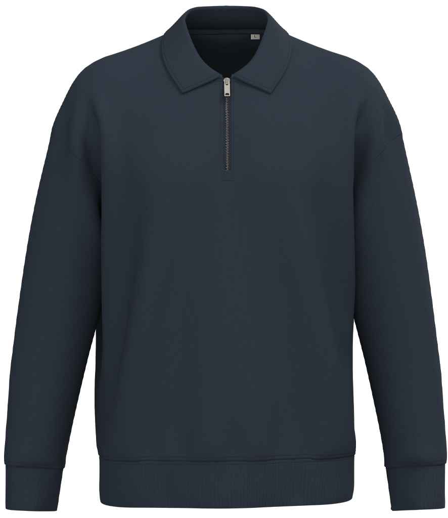 Nat. Spirit Unisex 1/4 Zip Sweat with Polo Collar