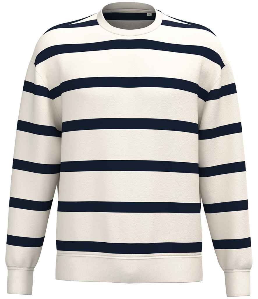 Nat. Spirit Unisex Striped D/S Round Neck Sweat.