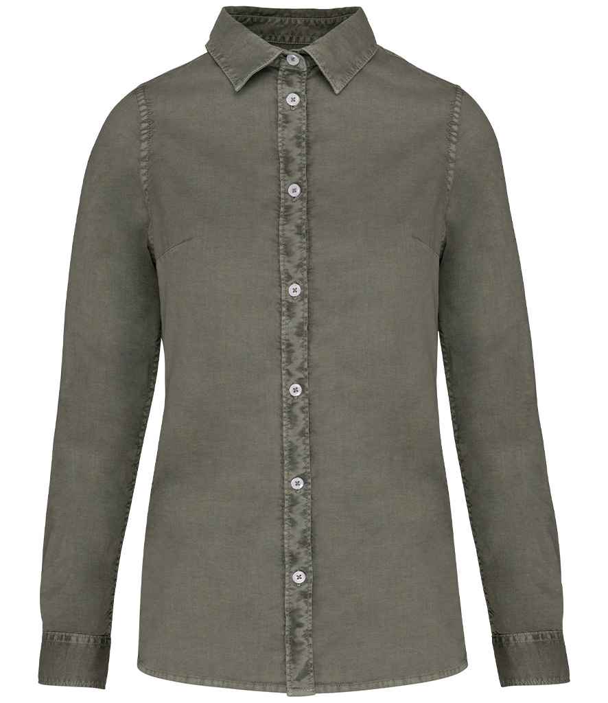 Native Spirit L/S Lds. Washed Shirt