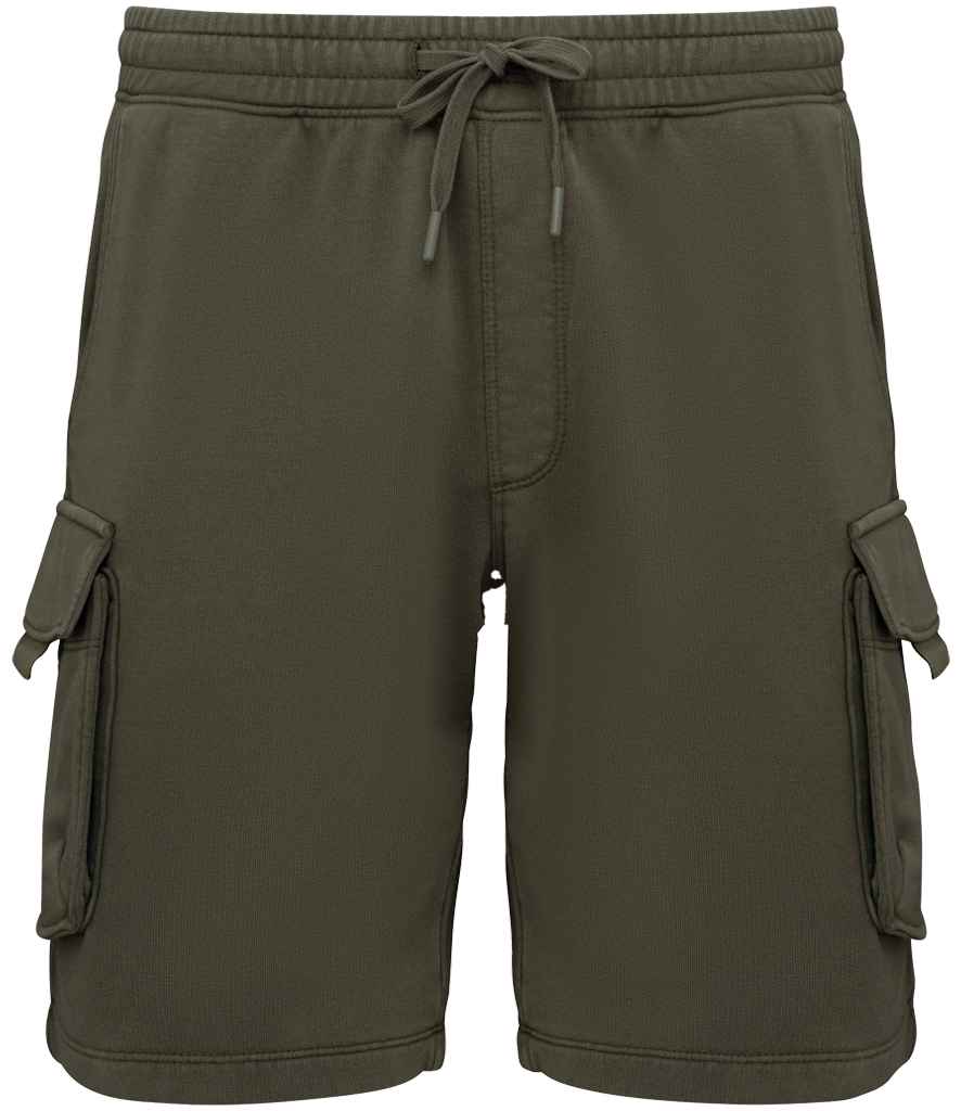 Nat. Spirit F. Terry Washed Effect Cargo Shorts