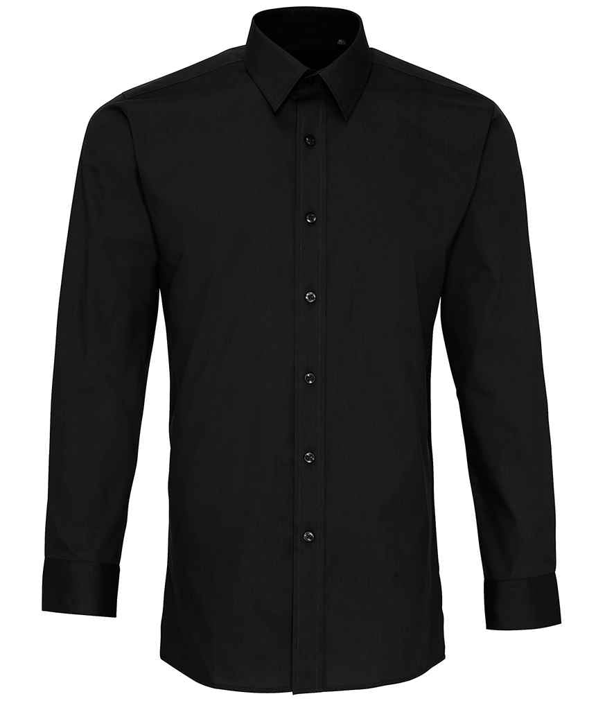 Premier Colours Poplin Fitted L/S Shirt