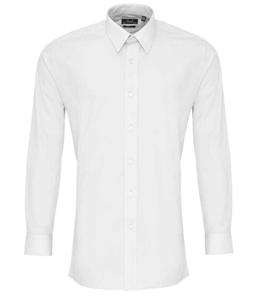 Premier Colours Poplin Fitted L/S Shirt