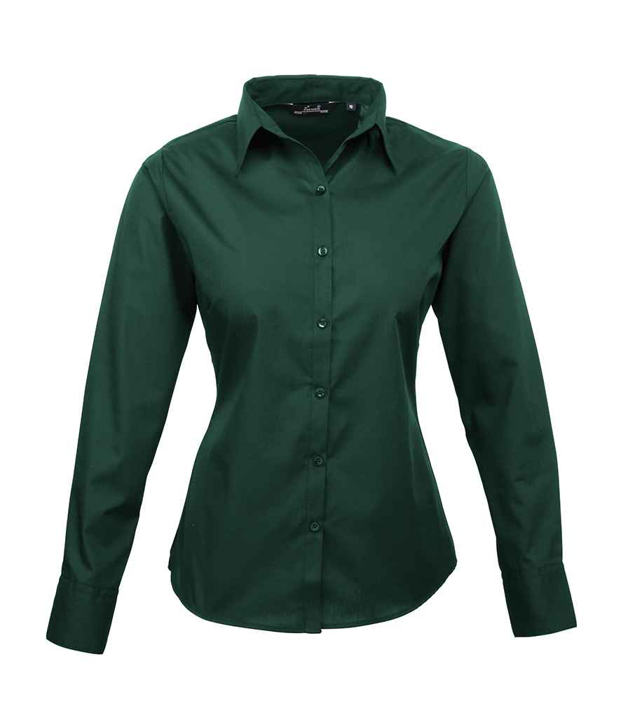 Premier Lds L/S Poplin Blouse