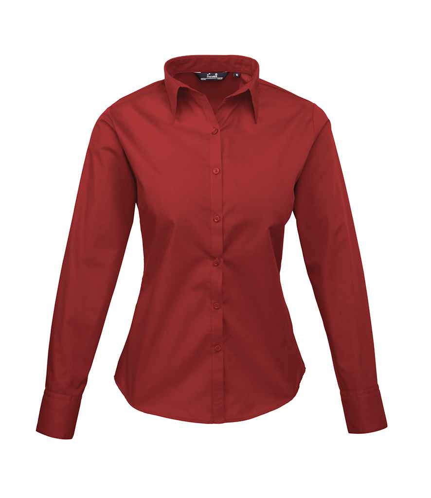 Premier Lds L/S Poplin Blouse