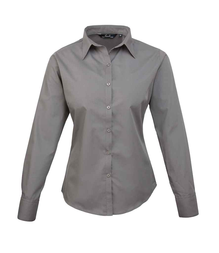 Premier Lds L/S Poplin Blouse