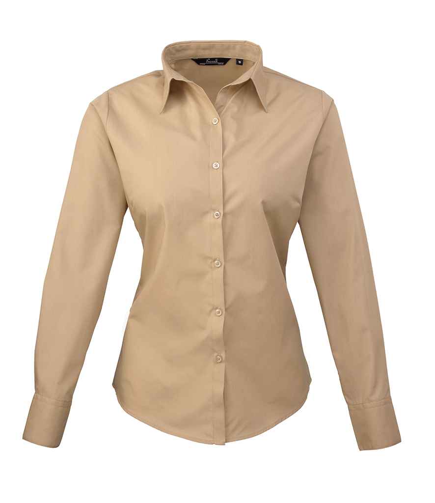 Premier Lds L/S Poplin Blouse