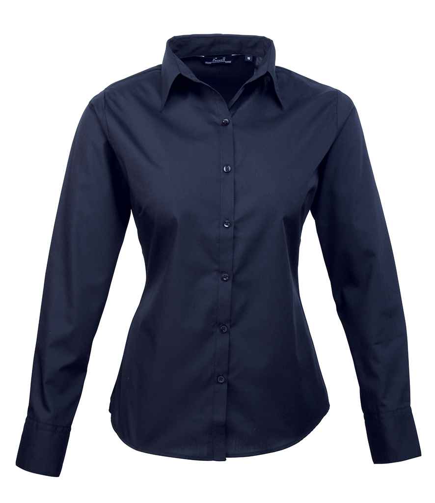Premier Lds L/S Poplin Blouse