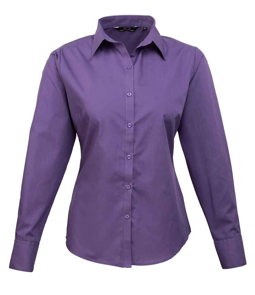 Premier Lds L/S Poplin Blouse