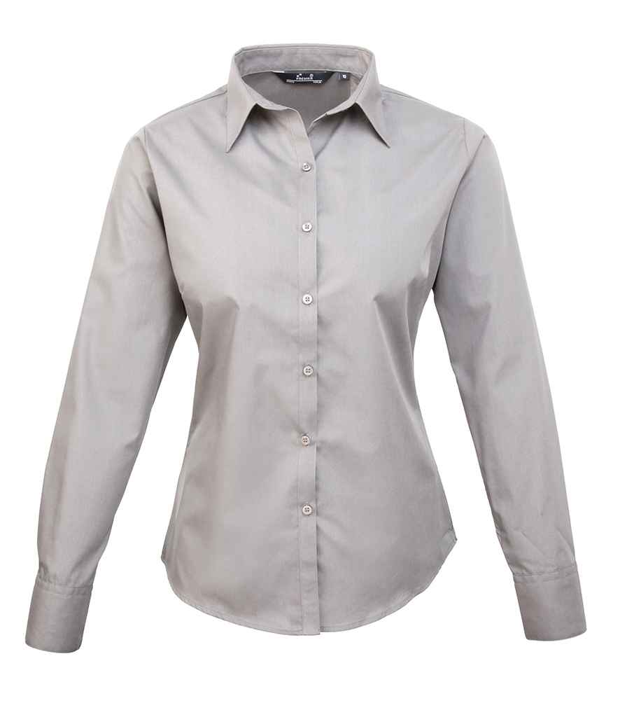 Premier Lds L/S Poplin Blouse