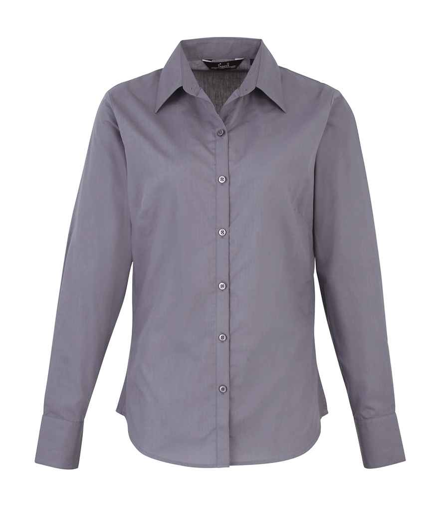Premier Lds L/S Poplin Blouse