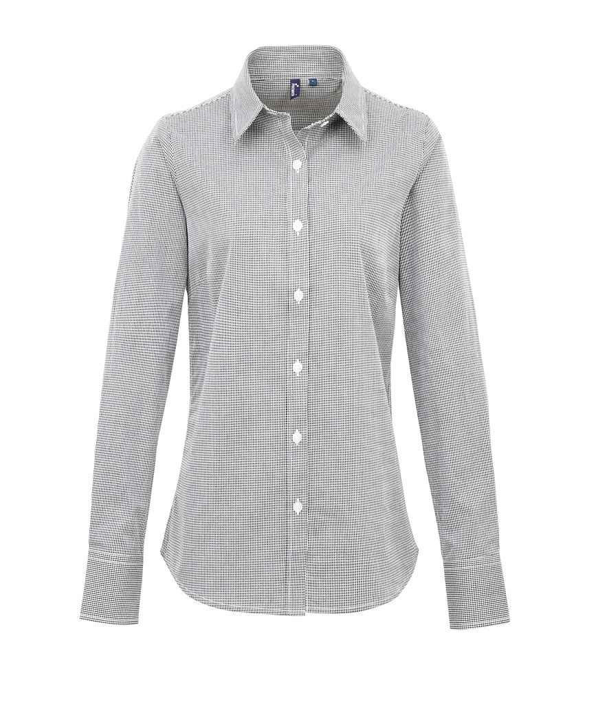 Premier Lds Microcheck L/S Shirt