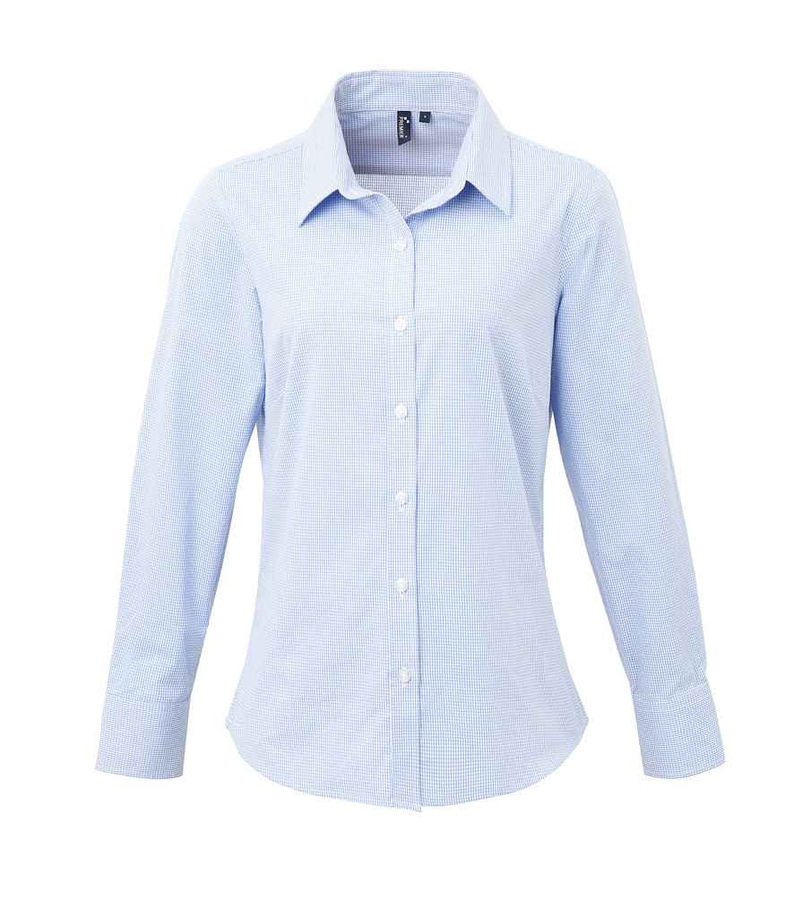 Premier Lds Microcheck L/S Shirt