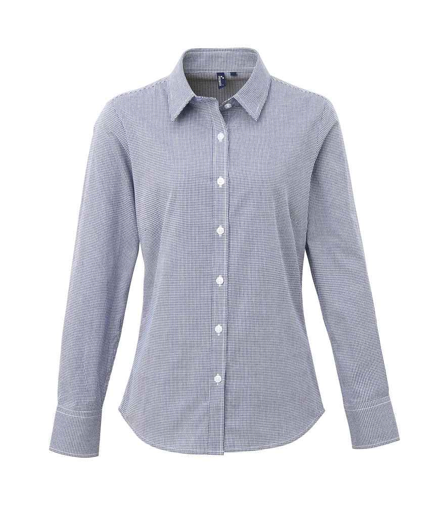 Premier Lds Microcheck L/S Shirt
