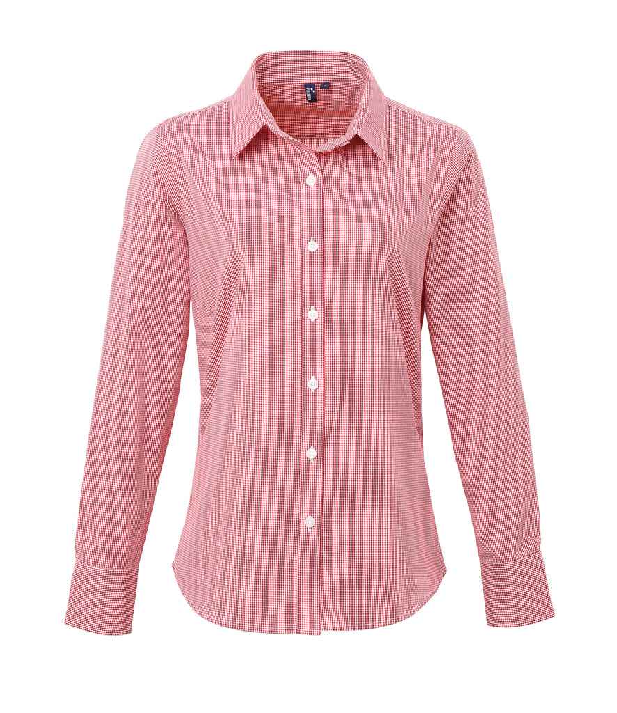 Premier Lds Microcheck L/S Shirt