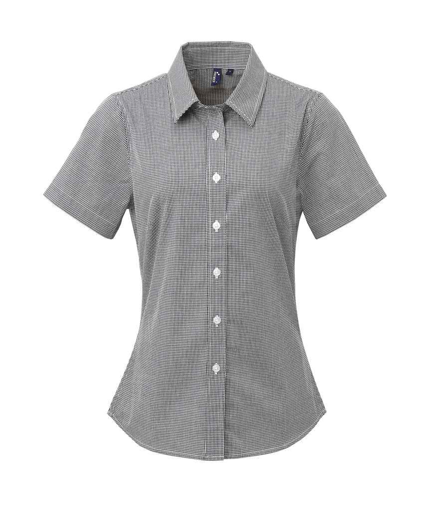 Premier Lds Microcheck S/S Shirt