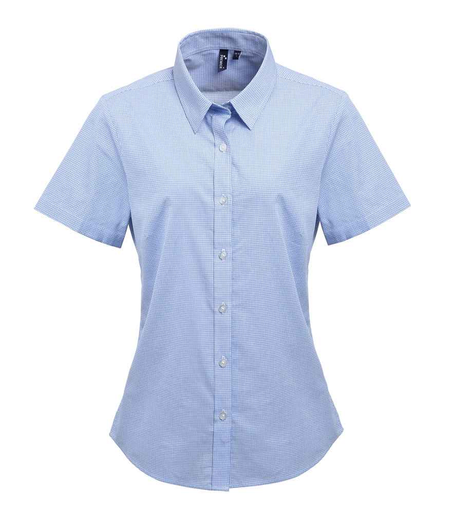 Premier Lds Microcheck S/S Shirt
