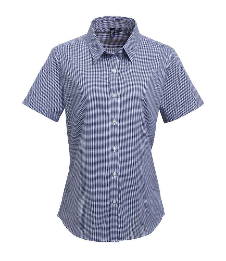 Premier Lds Microcheck S/S Shirt